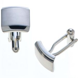 Croft & Barrow Brushed Silver Tone Cuff Links NEW